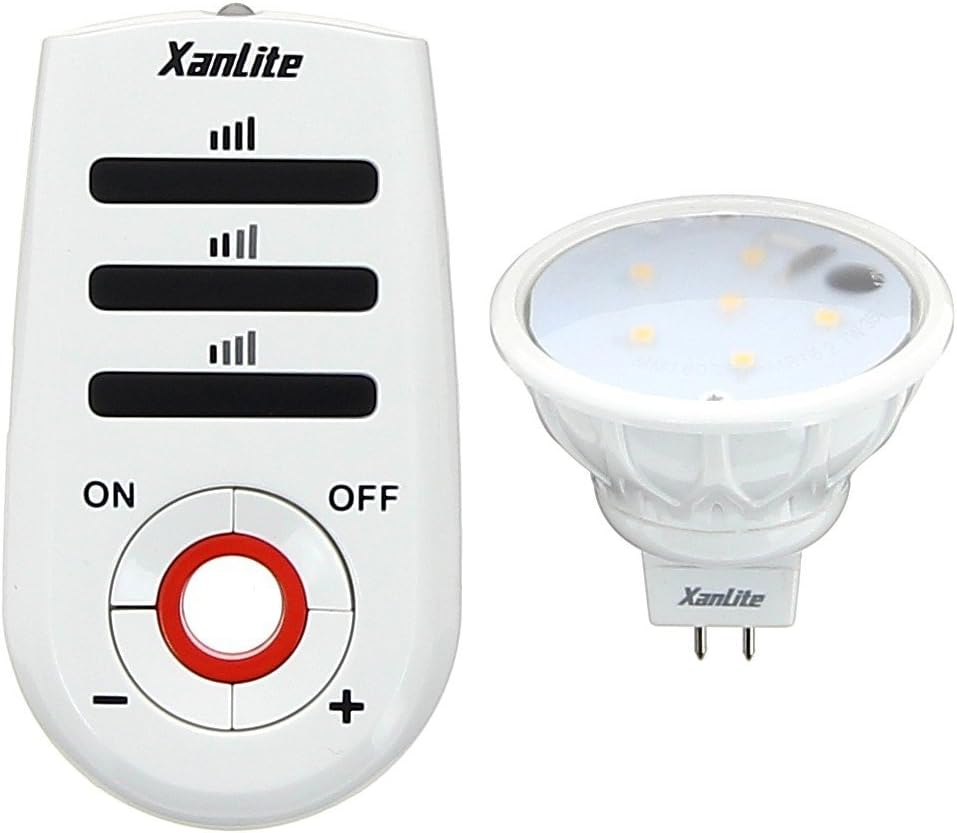 XANLITE mm180str 180 Lumen Bulb 2.5 Watt GU5.3 Socket + Remote Control [Energy Class A]