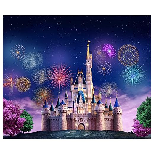 5 x 7ft vinilo hadas castillo Torre fuegos artificiales fotografía Studio Telón de fondo fondo