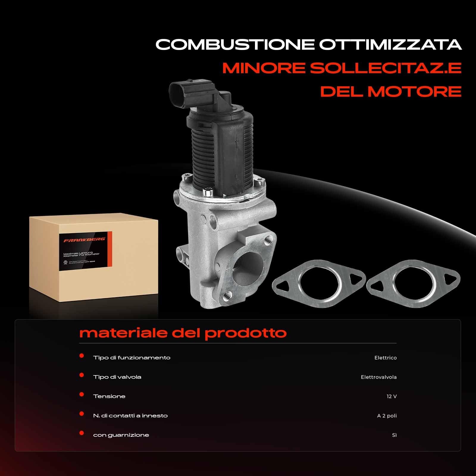 Frankberg Valvola EGR Diesel Compatibile con Stilo 192 1.9L BR.A.Vo II 198 1.9L Doblo MPV 119 223 1.9L Stilo Multi Wagon 192 1.9L 147 937 1.9L Replace# 55182482