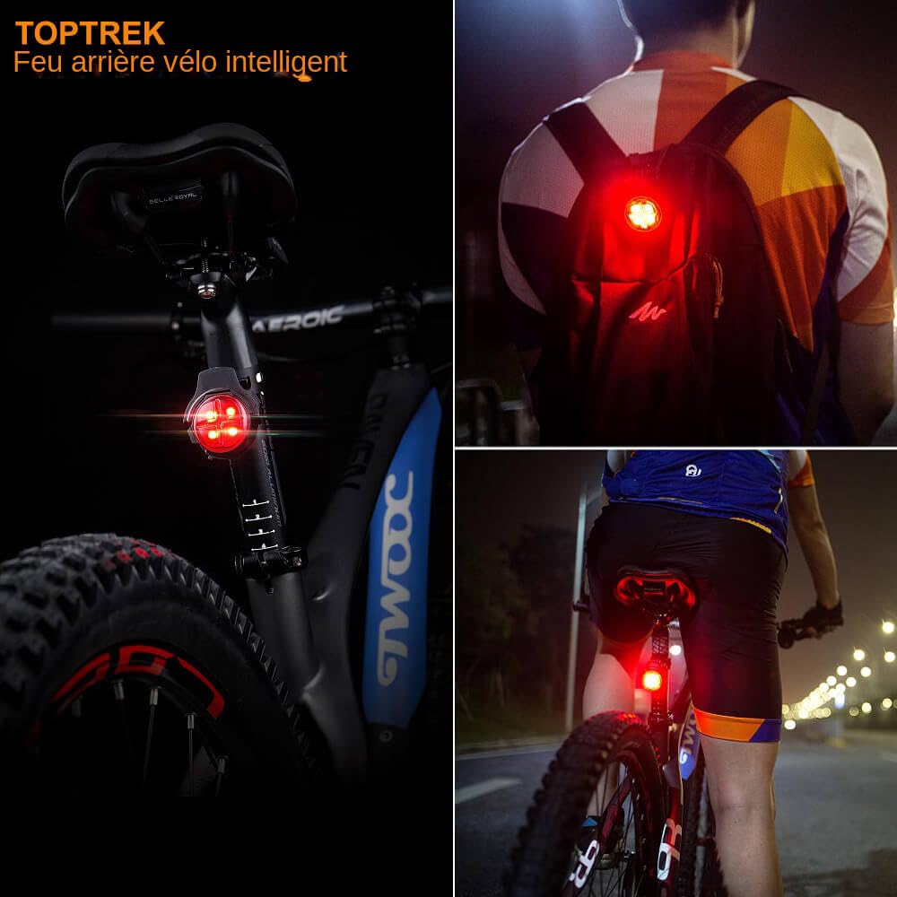 Bicicletta Intelligente Auto Brake Sensing Taillight Ipx5 Impermeabile LED Ricarica Ciclismo Tail Light Bike Accessori Luce Posteriore