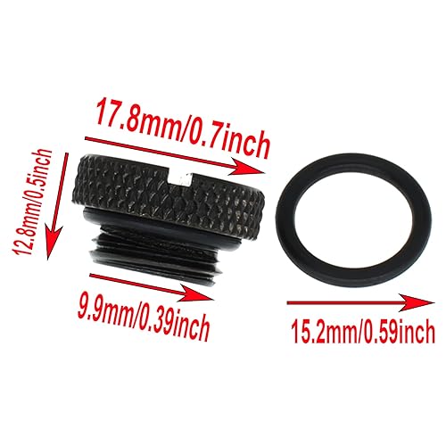 Miniatura 5 de Enchufe G14" 3 piezas G14" enchufe de parada de agua con junta tórica para sistemas de refrigeración por agua de PC FDXGYH, negro