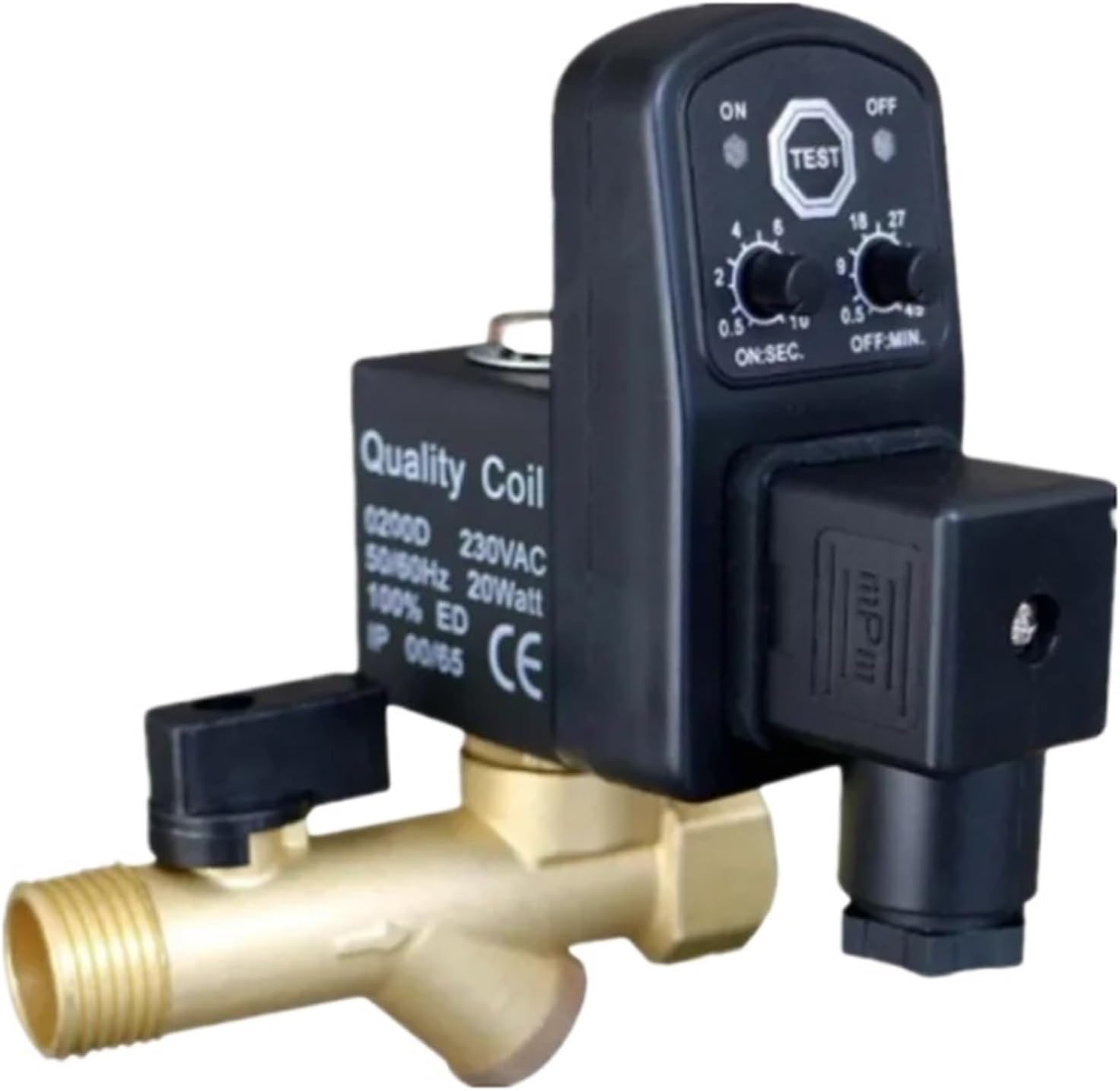 220V 1/2" Automatic Timer Compressor Condensate Drain Timer Solenoid Valve