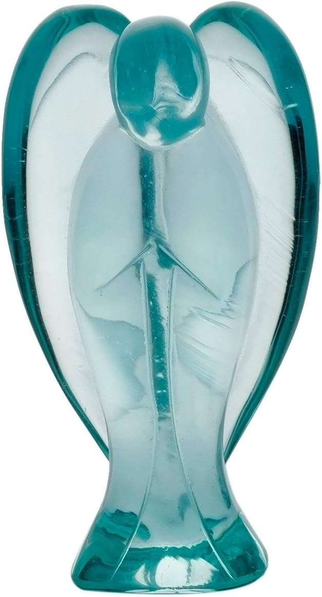 Rockcloud Healing Crystal Gemstone Carved Pocket Crystal Guardian Angel Figurines 3