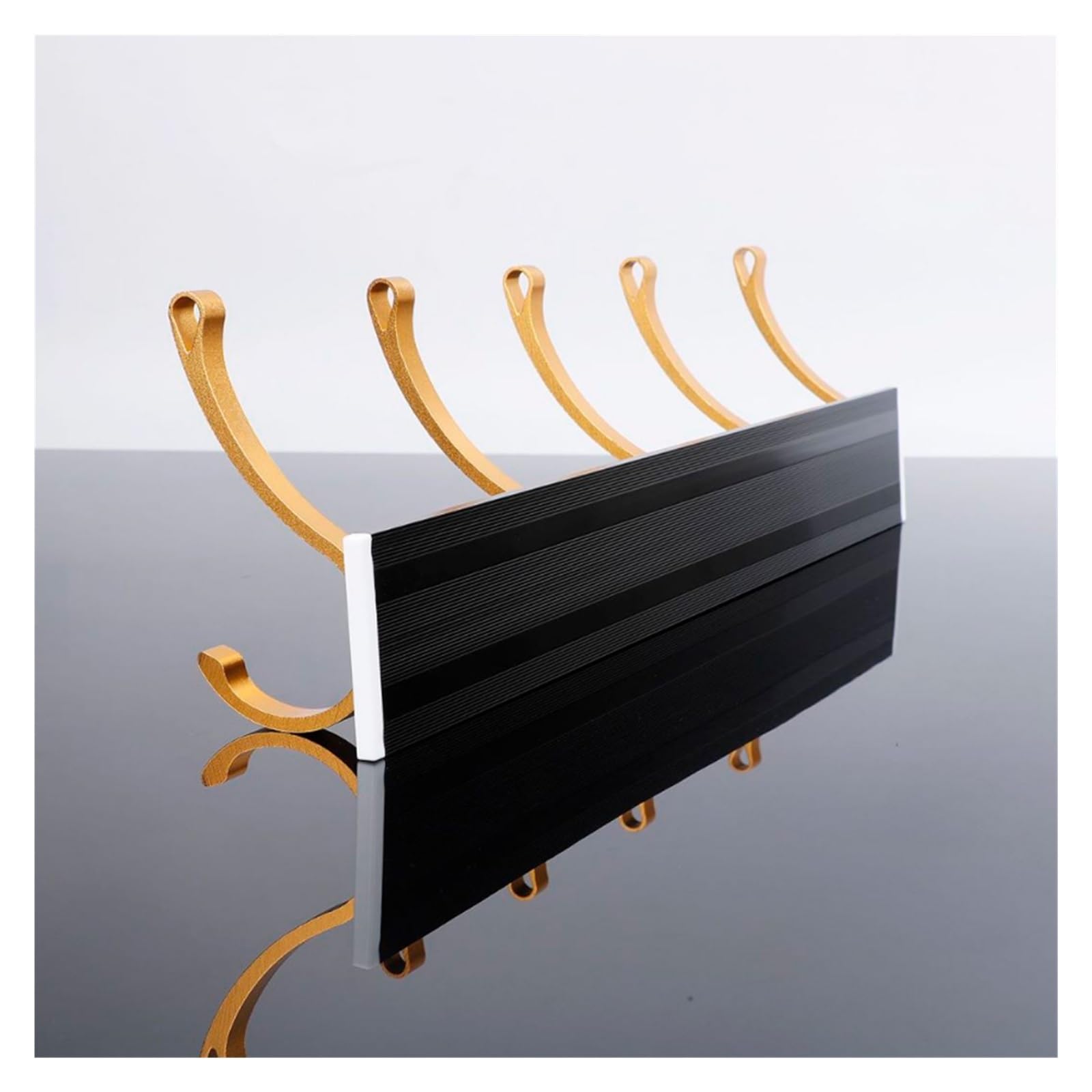 Garderobenständer, Wandhaken, Schwarz-Gold-Bademantelhaken(Gray)