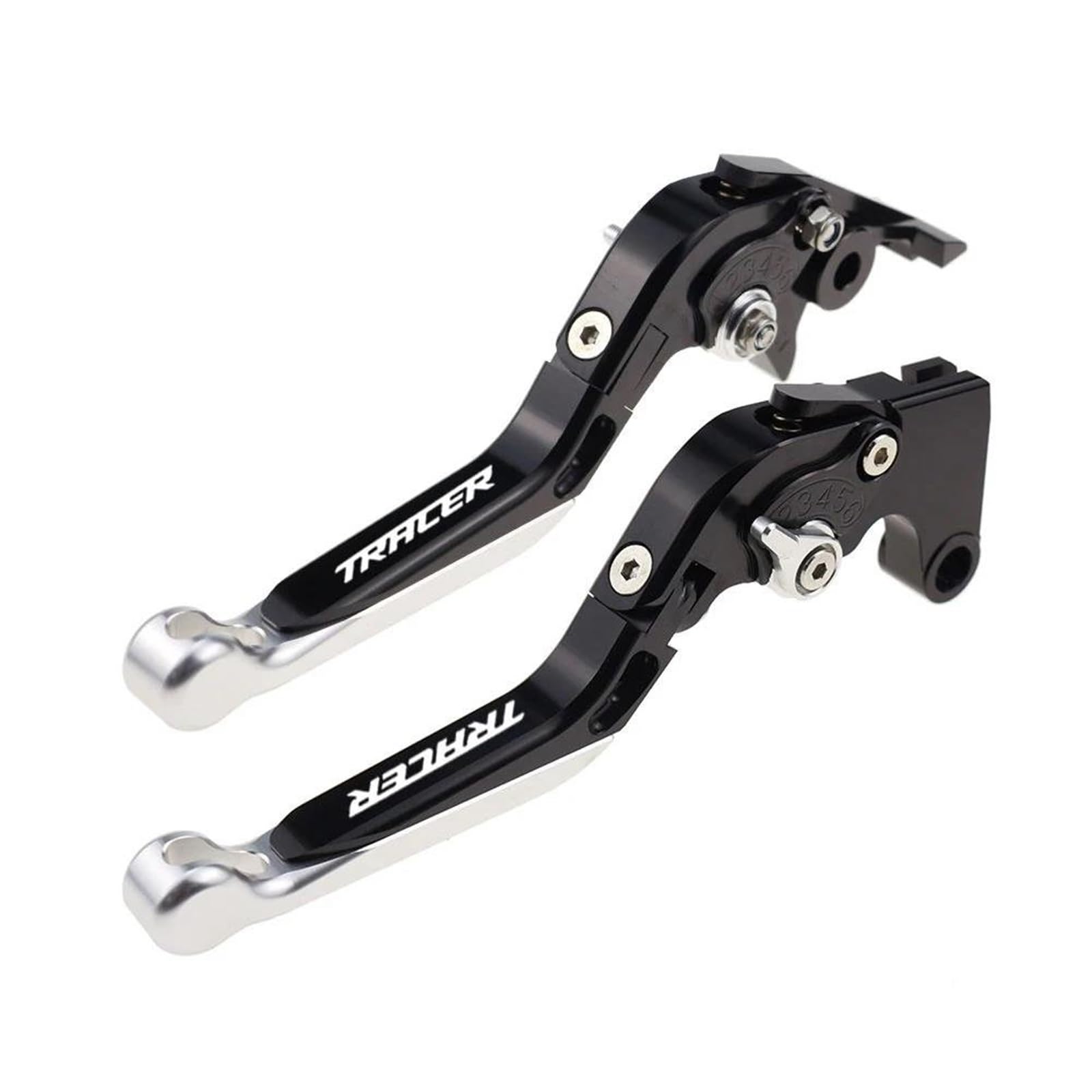 Motorcycle Foldable Extendable Brakes Clutch Lever Compatible With Tracer 7 7GT 2015-2022 700 700GT 2021-2022(Silver)