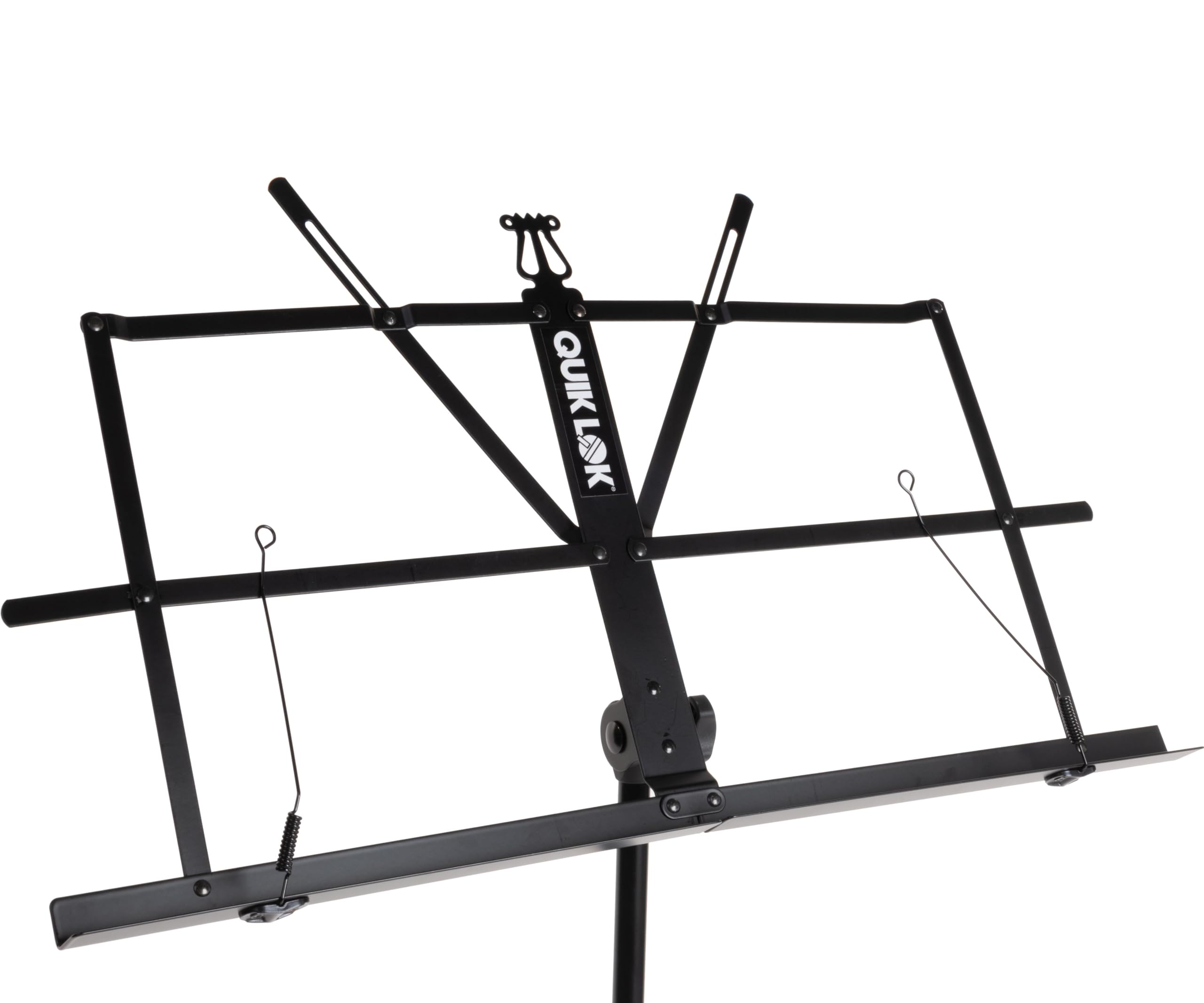 QUIK LOK - MS/335 W/BAG Pupitre, pliable, Sac de transport inclus, Hauteur réglable de 52 cm à 131 cm, Plateau 51 cm x 30 cm x 2 cm, Poids 1,5 kg, Couleur noire