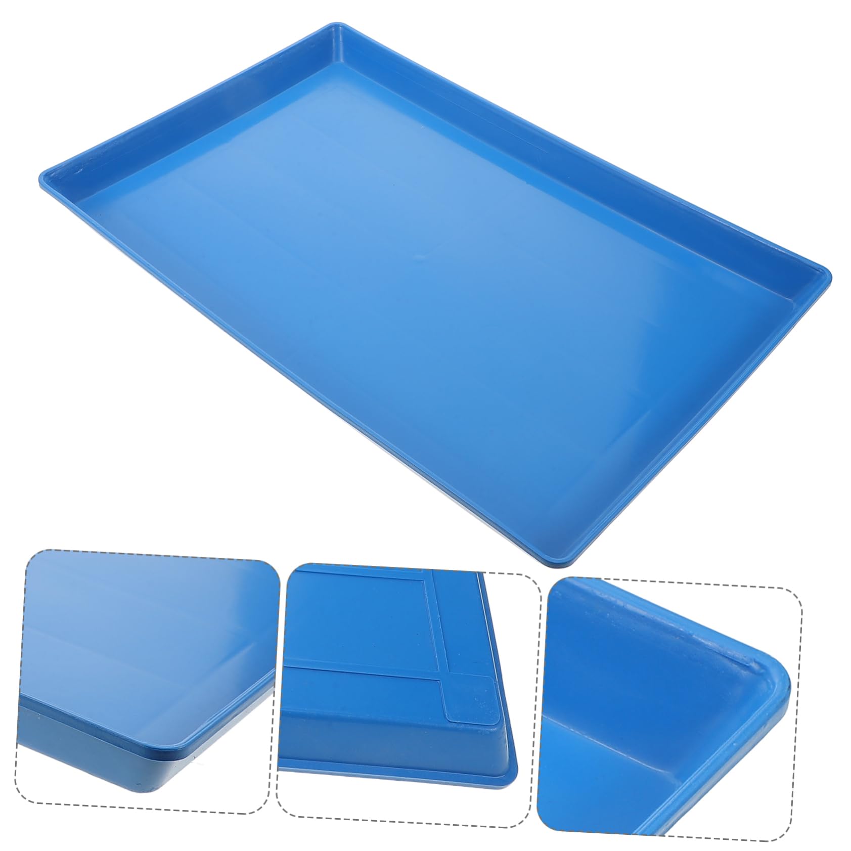 Vassoio per Lettiera per Conigli in Plastica Blu, per Gabbia e Trasportino, Rifinito e Antiruggine, per Animali Domestici