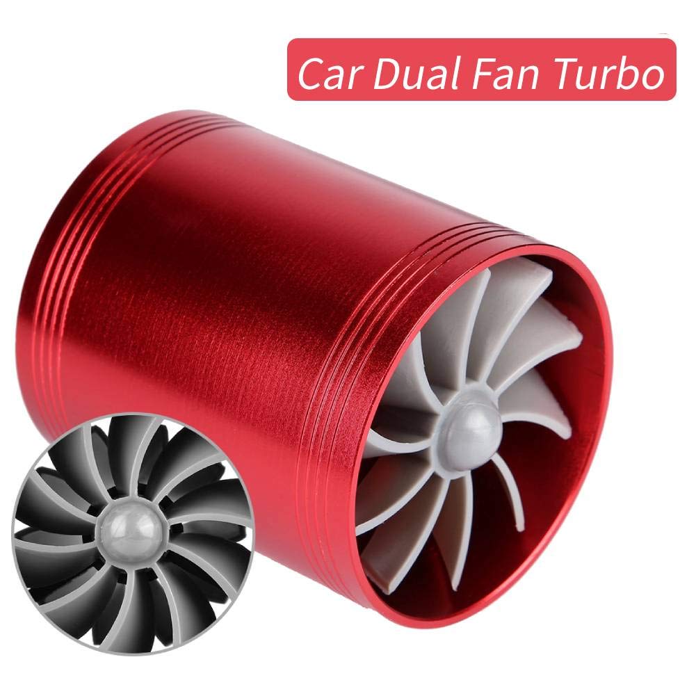 Turbocompresseur D'admission KIMISS - Double Ventilateur, économiseur De Carburant Pour Voiture (Noir) - 12