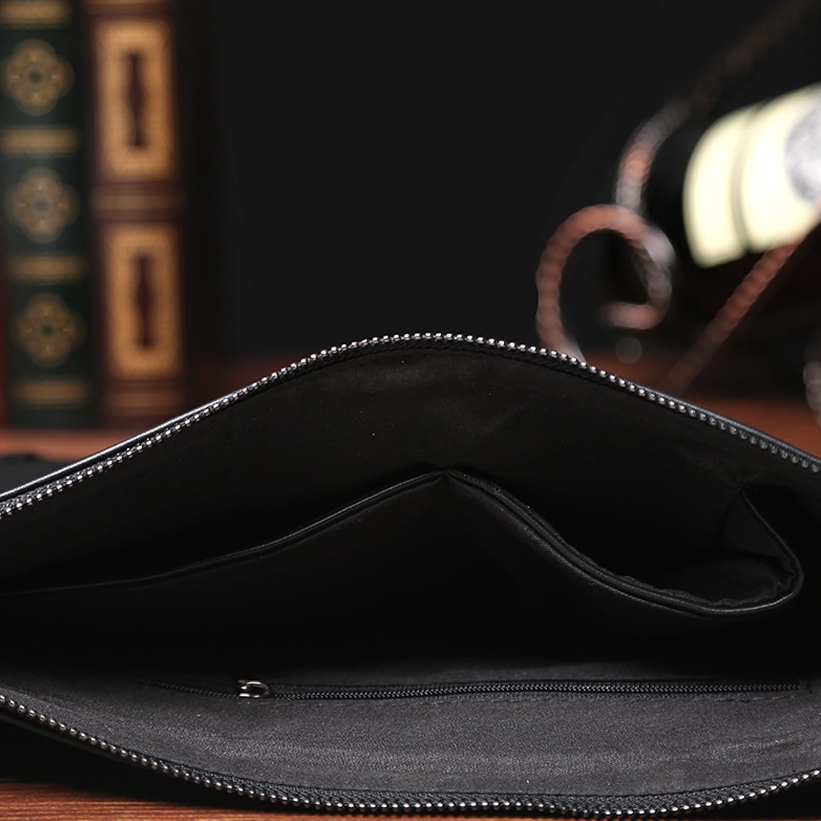 AINUOEY Hombre Bolsos de Mano Bolsa Hombro Cruzados Bandolera Messenger de Cuero Genuino Antirrobo Elegante Vintage Pequeña PU Cuero 71316 1 piezas