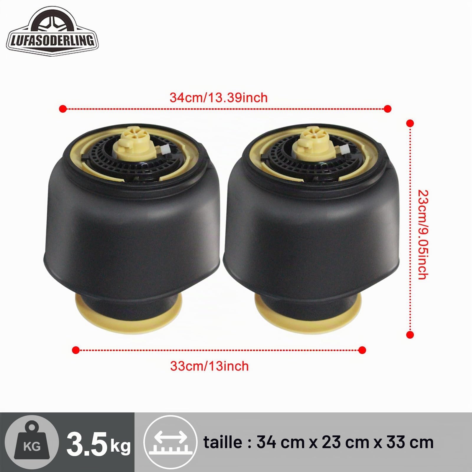 2x Ressorts Pneumatiques Arrière pour BMW Série 5 F07 GT F10 F11 535i 535iX 530d 530dX 550i 550iX Gran Turismo 37106781827 37106781828 37106781843 37106781844 37106784378 37106784380