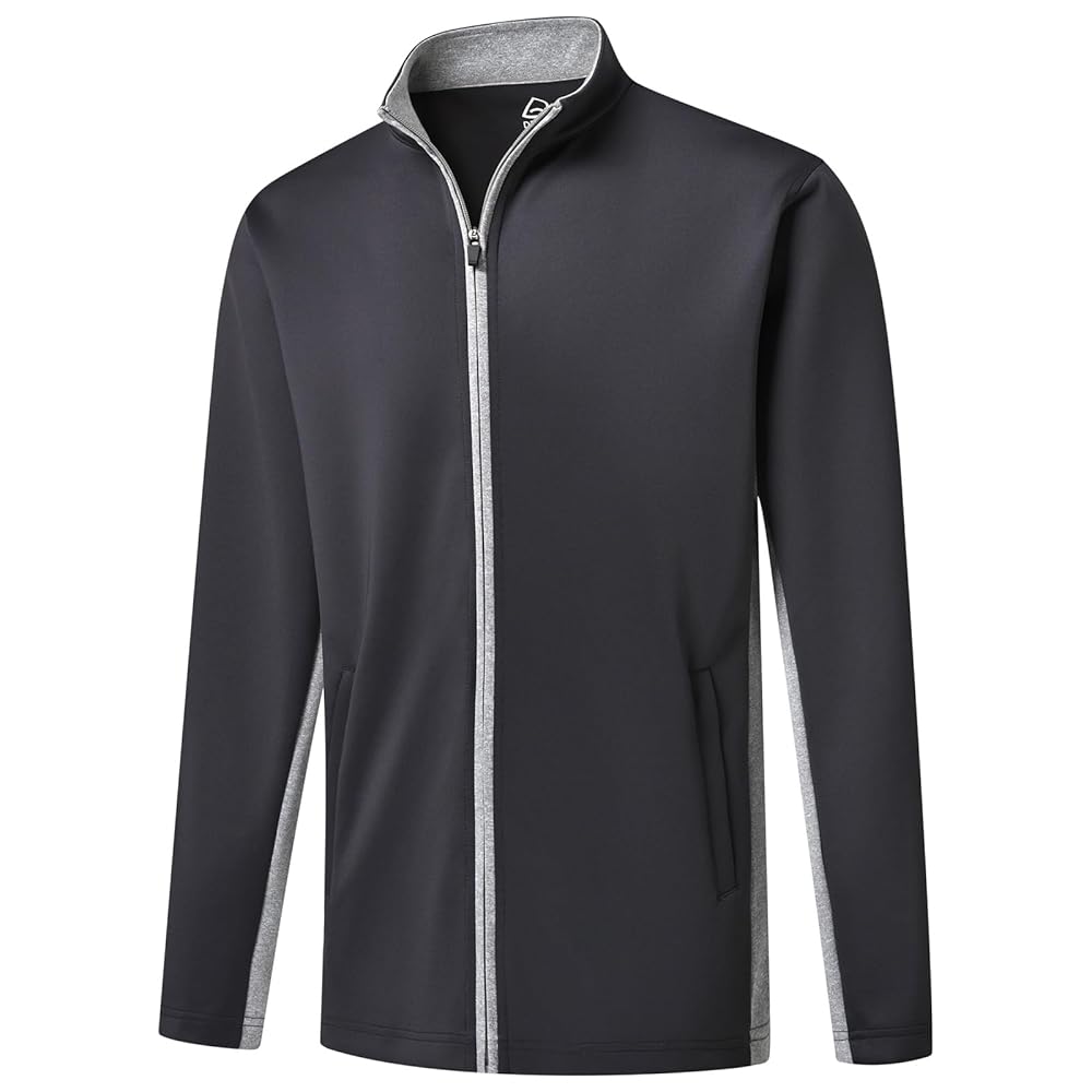 DEOLAX Mens Track Jacket Classic Full Zip UP Casual Fit