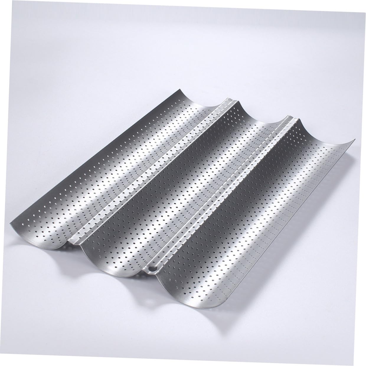 Molde para Hornear Pan de Acero Inoxidable Plata Antiadherente 2 Piezas Diseño de Palo de Onda para Tienda de Pasteles y Repostería