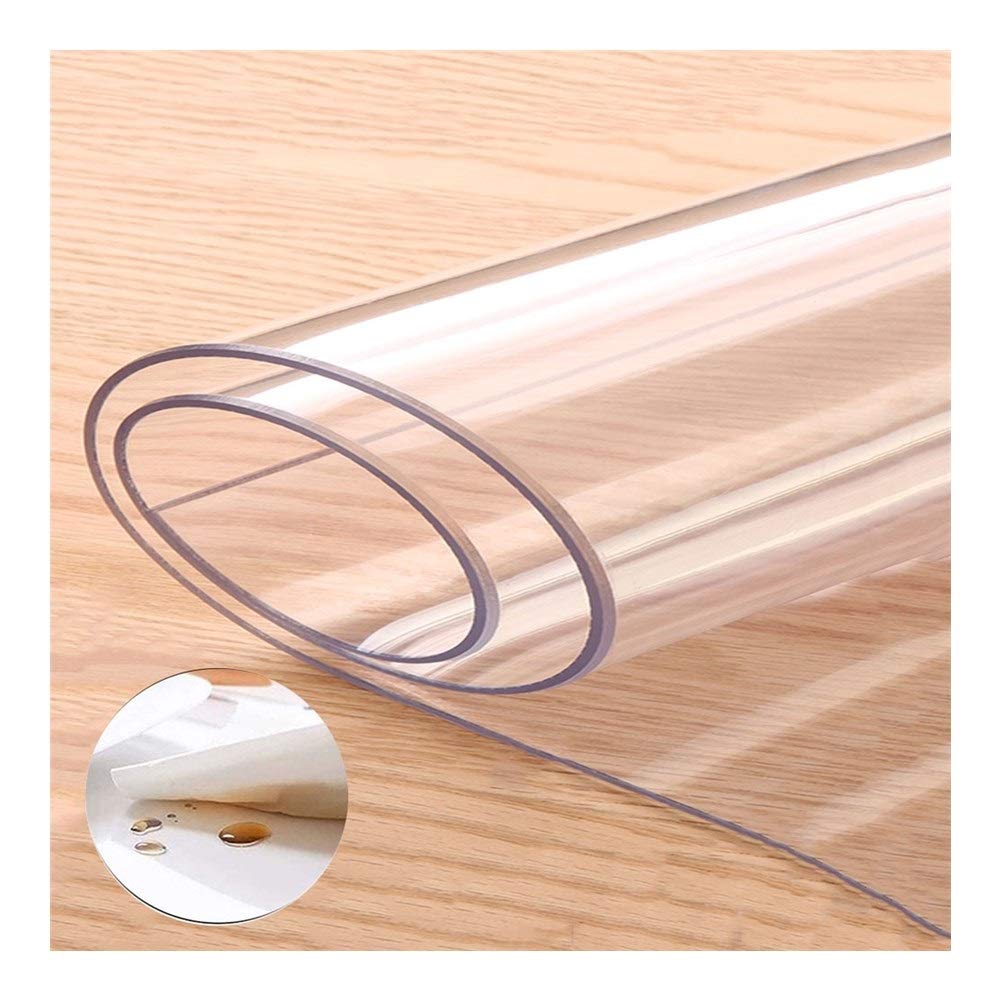 Copri Scrivania Trasparente，Impermeabile e Lavabile Tre spessori Tovaglietta in Vinile di Dimensioni Personalizzate per Cucina, Soggiorno e Ufficio (Clear-3.0mm,70x120cm)