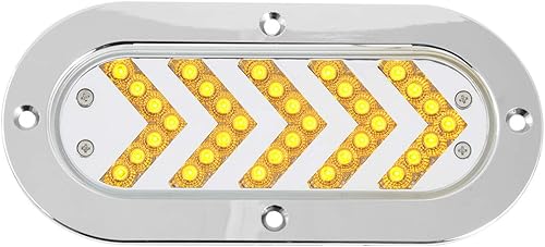 Miniatura 7 de Grand General 77125 - Luz LED (ámbar ovalado secuencial de 5 flechas Spyder 35, lente transparente), 1 paquete