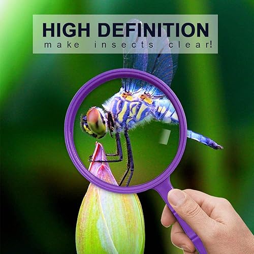 Miniatura 4 de Lupa grande de 0.394 x 3.740 in para personas mayores y niños, lupa de lectura de mano única de bambú, lupa de lectura de mano para leer y observar