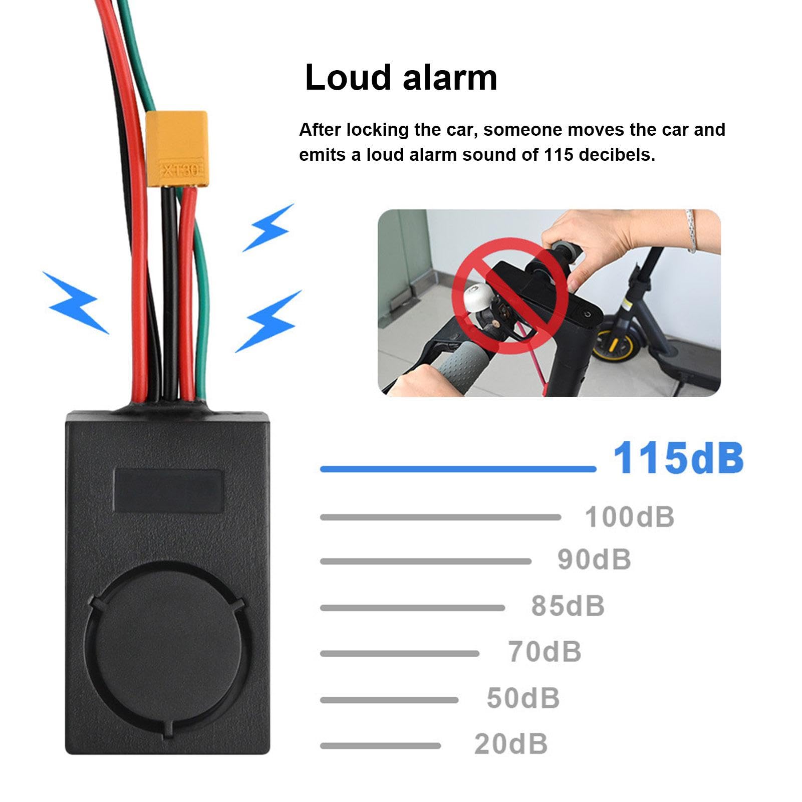 Diebstahlalarm für Roller, Bewegungssensor für Roller – Sicherheitsalarm mit hoher Kompatibilität für Elektrofahrrad, Bewegungsmelder