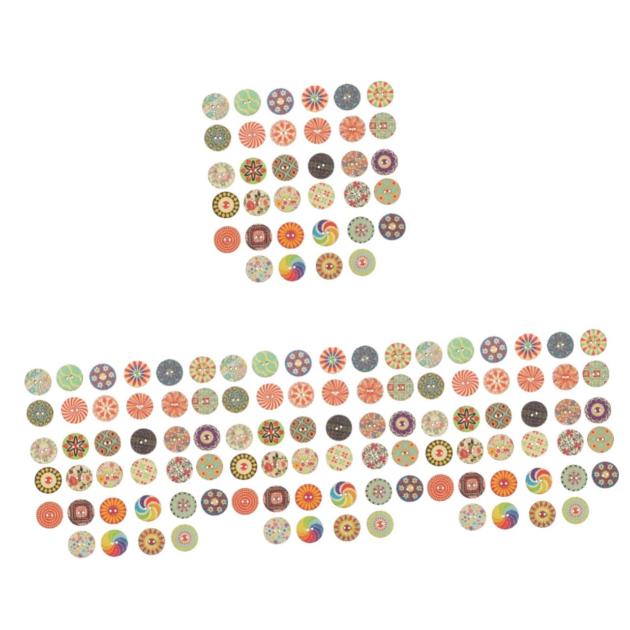 200pcs Botones De Macarena Decoración Vintage Botones De Madera De La