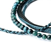 Vista 102 de Handmade Natural Stone Beaded Healing Bracelet Gift for Men Adjustable Rope String Bracelet