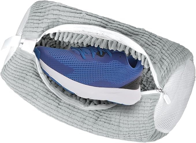 Morsut 靴 洗濯ネット 靴用洗濯ネット 4枚セット「スニーカー乾燥袋付き」シューズ用 靴洗いネット 洗濯ネット 靴洗濯機 上履きスニーカー 靴の損傷を防ぐ 型崩れ防止 (graygrey-01)