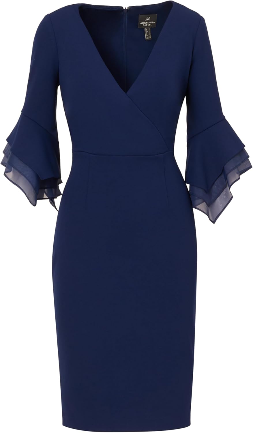 Adrianna Papell Womens Crepe Combo Midi Dress - Image 6