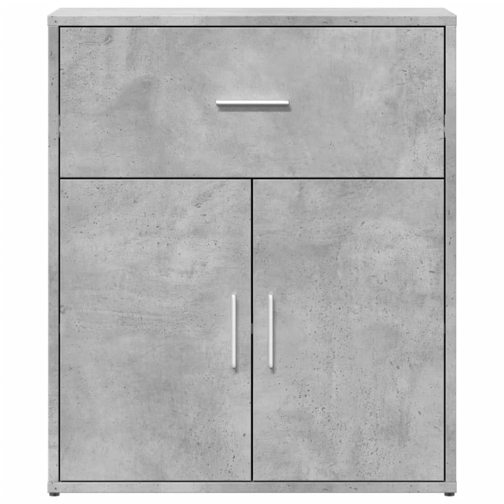Hothingwell Bufet Niski Szary 60 x 31 x 70 cm Drewno Inżynieryjne