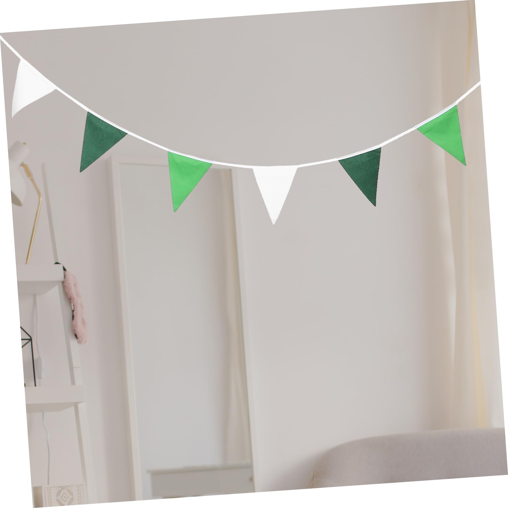 HANABASS 4 Pièces Bannière de Fanions Triangulaires Polyester Dégradé Guirlande Suspendue Facile à Installer pour Décoration de Mariage Anniversaire et Fond Photo