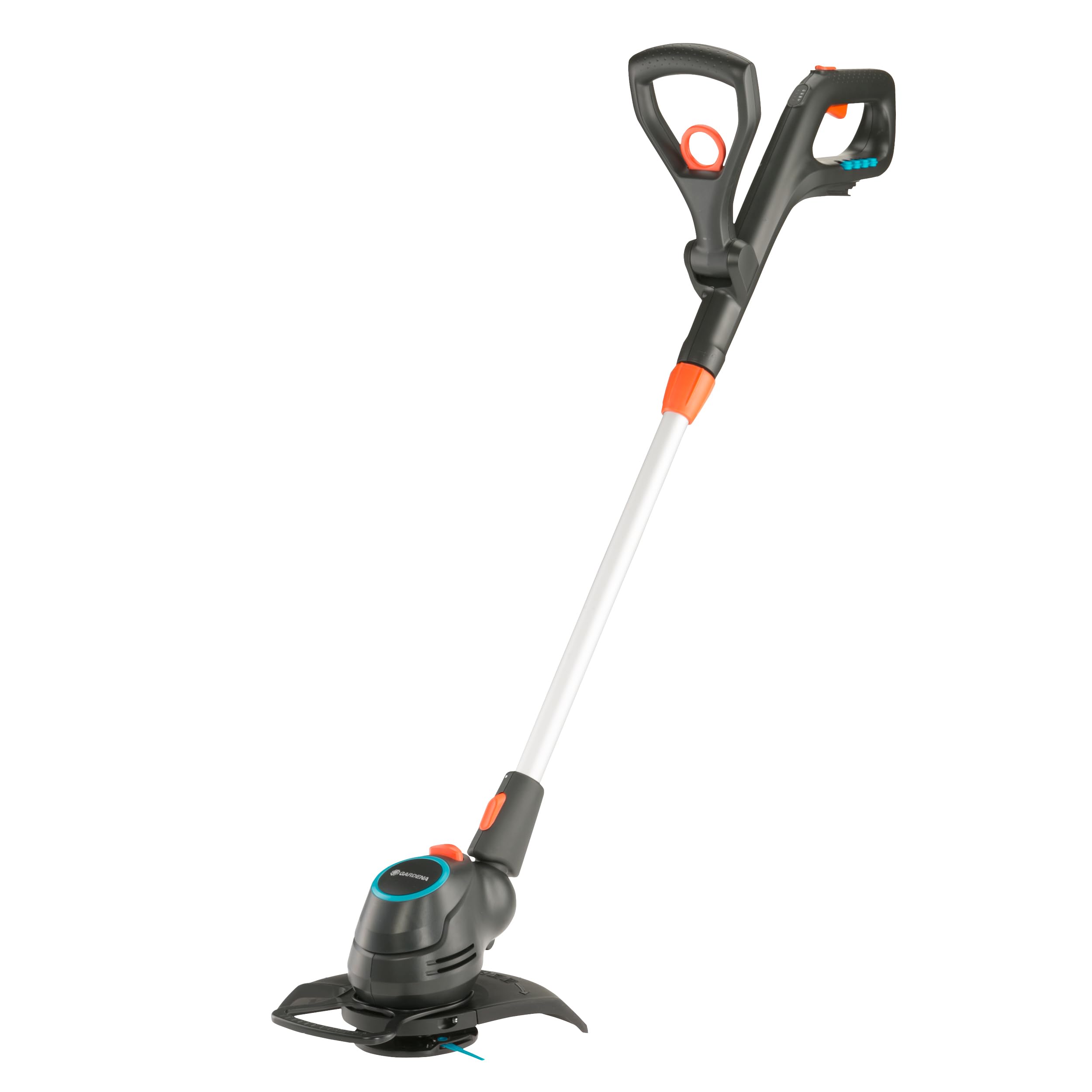 Gardena Turquoise, Black, Grey, Orange, Anthracite Battery Trimmer Comfortcut 23/18V P4a Without Battery: Lawn Strimmer With 230-Mm Cutting Diameter, Telescopic Shaft And Pivoting Trimmer Head (14701-55)
