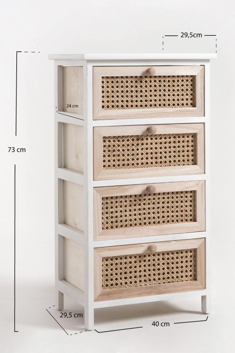 Regalos Miguel - Muebles Auxiliares - Cajonera Ancha Loney 4 Cajones