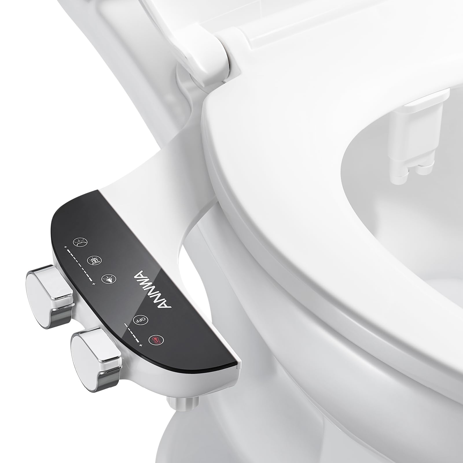 Bidé para WC con Agua Caliente y Fría, Portátil No Eléctrico con Ducha Integrada, Boquilla Retráctil Autolimpiante, Control de Presión (TT18NA)