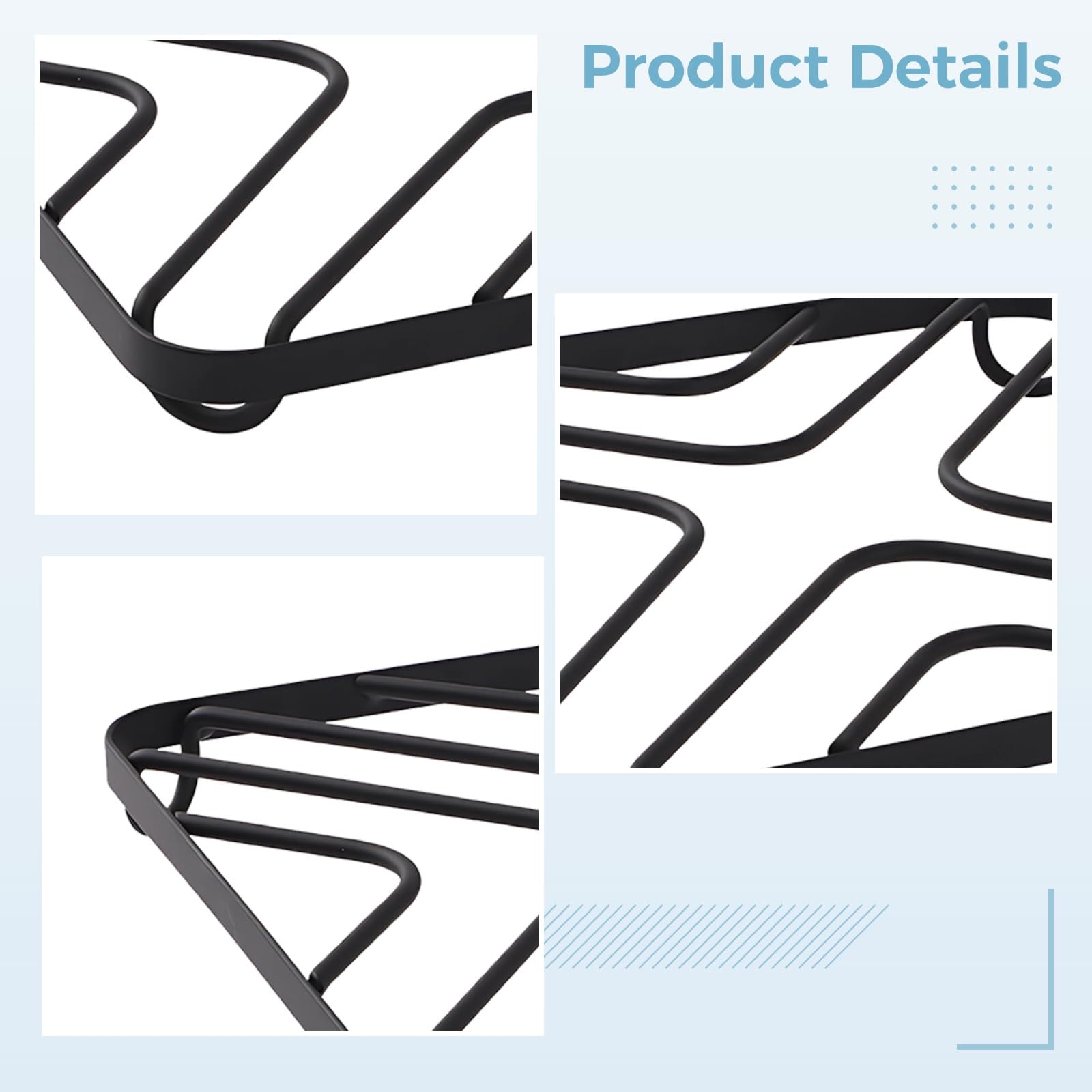 Lot de 2 Dessous de Plat carrés en métal pour Plats Chauds, Forte résistance à la Chaleur, Base antidérapante, pour Plan de Travail de Cuisine, protège Les Surfaces de la Chaleur et des Rayures