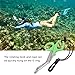 Pilipane Safety Sea Snips, Dive Shears, Emergency Scissors, Scuba Diving Scissors Stainless Steel Scuba Diver Shears with Lanyard and Buckle(绿色)