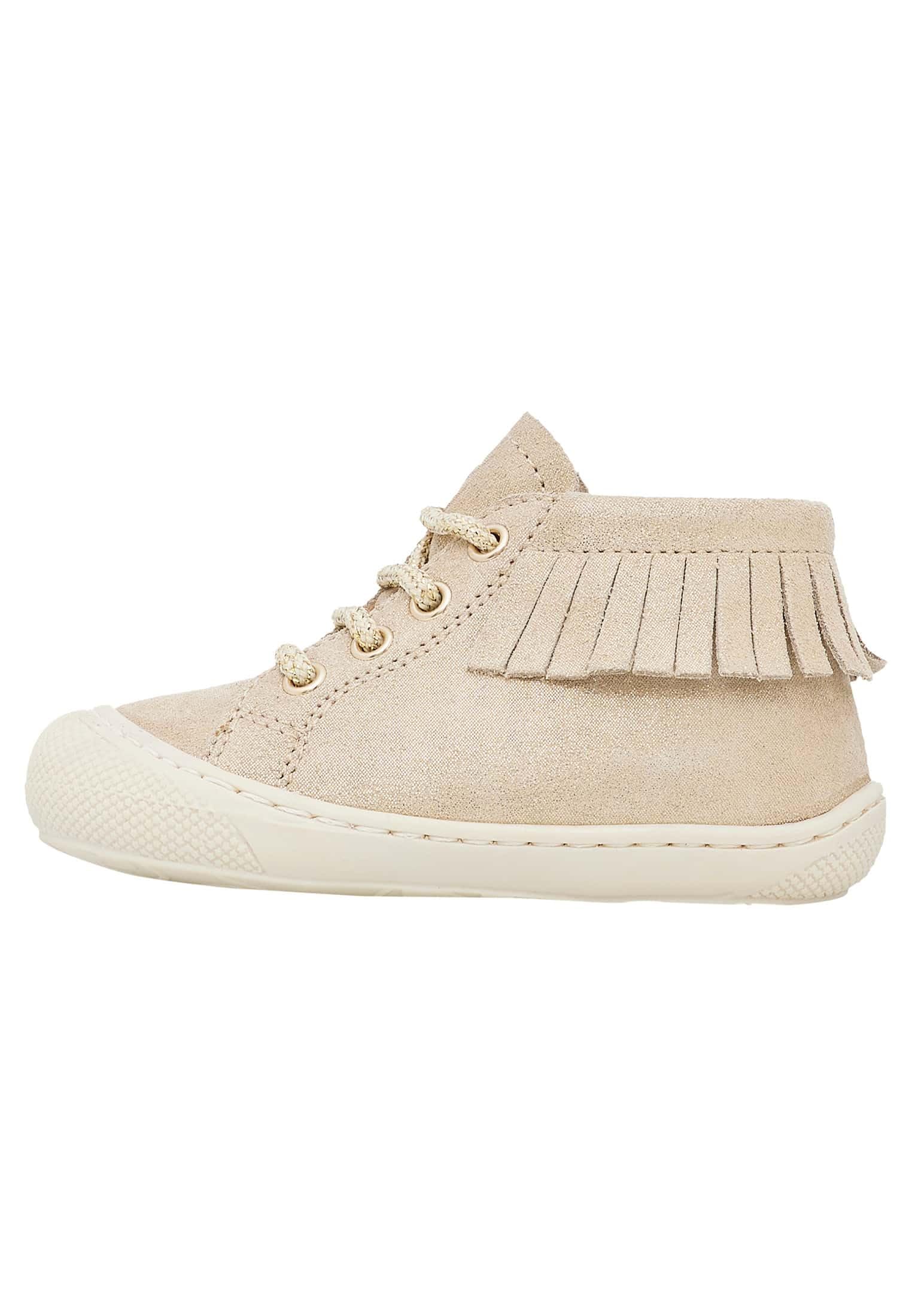 Naturino Girls July One Crib Shoe, Platinum Sole Bone, 2.5 UK Child Gold