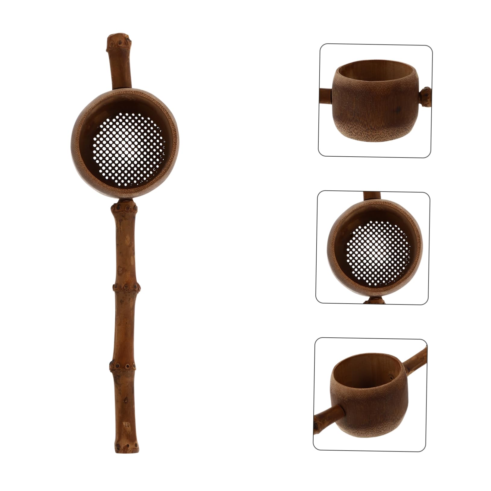 LABRIMP 1pc Tea Infuser Strainer Natural Wood Tea Colander Easy to Use