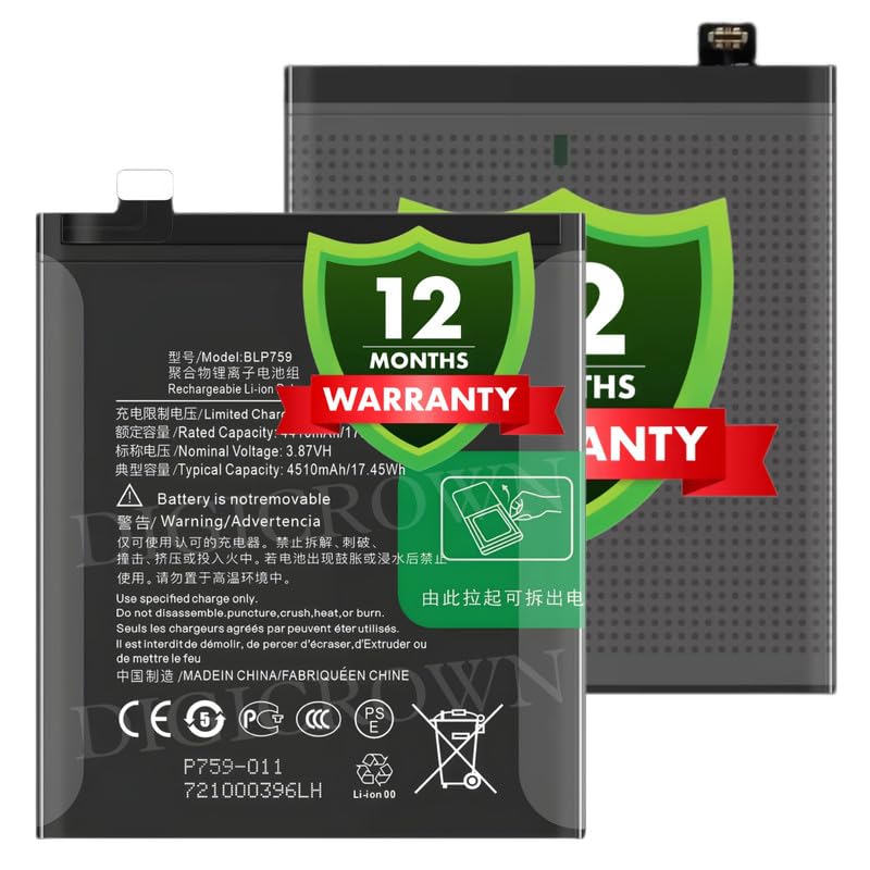 Image of Original BLP759 Battery Compatible for OnePlus 8 Pro - (4510mAh) - 1 Year Warranty DF7