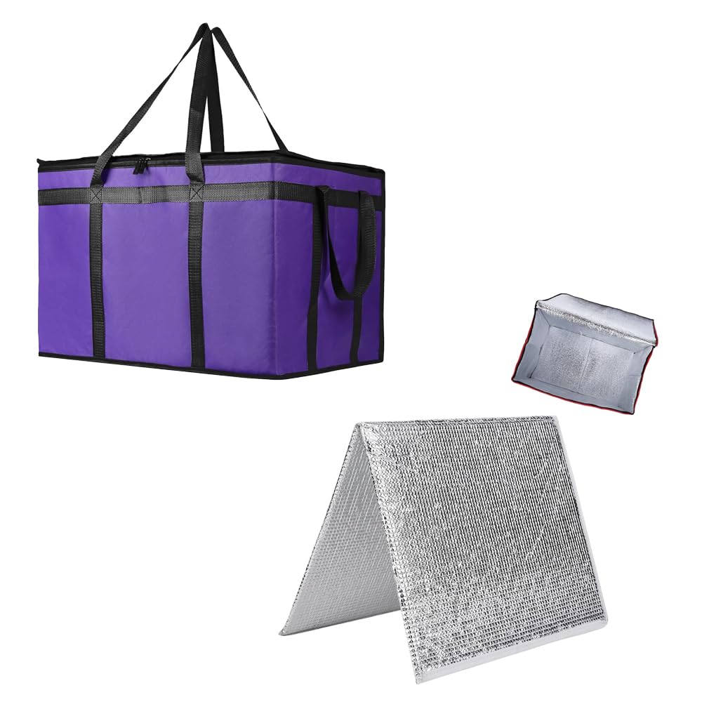Bodaon 1PK Removable Hard Bottom for 23"W x 14"D Bag, XXX-Large Foldable Insulated Plate for Reusable Grocery Shopping Bags, Sturdy Supporter for Food Delivery Cooler Bag, Board for Catering Doordash