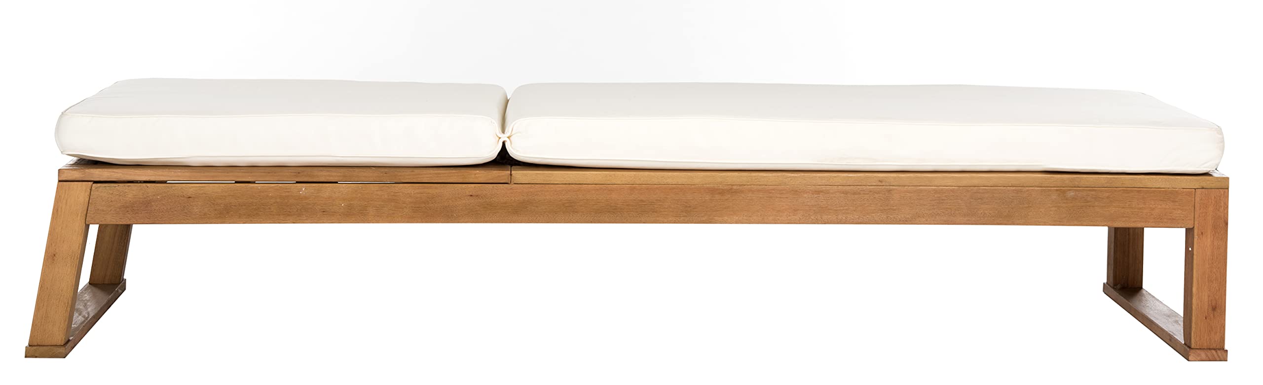 Amazon.com: SAFAVIEH Outdoor Collection Solano Natural Brown Solid  Wood/Beige Cushion Patio Adjustable Chaise Lounge Chair (PAT7024A) : Patio,  Lawn & Garden