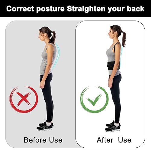 Miniatura 3 de Corrector de postura de espalda para hombres y mujeres, mejora la postura, dolor de espalda baja y cintura, soporte lumbar completo, estirador de