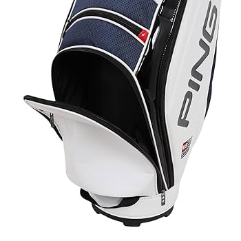 超美品】ピン PING キャディバッグ CB-U2305 ホワイト ネイビー