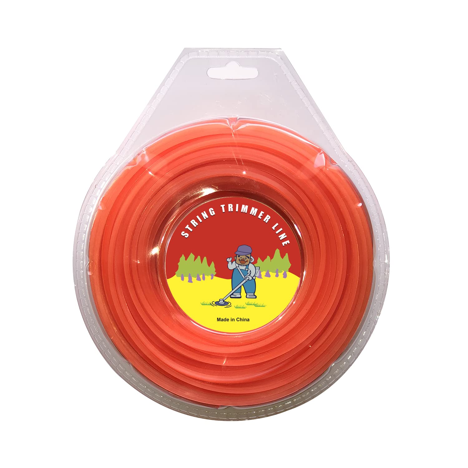 105 Inches Commercial Grade Square String Trimmer Line Replacement for Trimmers 1 Pound, Orange