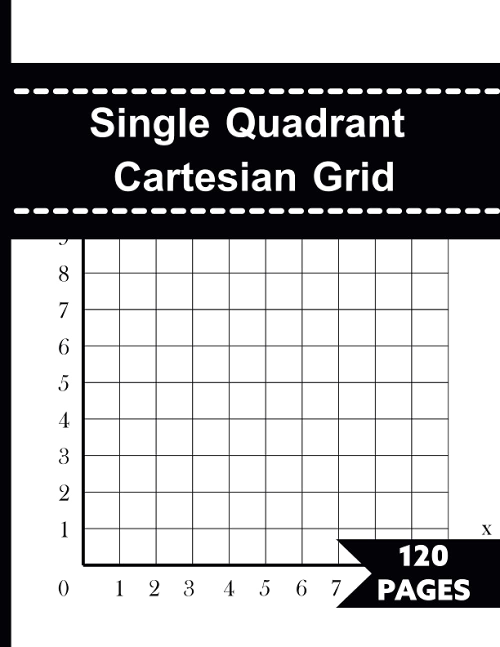Single Quadrant Cartesian Grid Graph Paper: 120 Cartesian Grid Graph Paper.