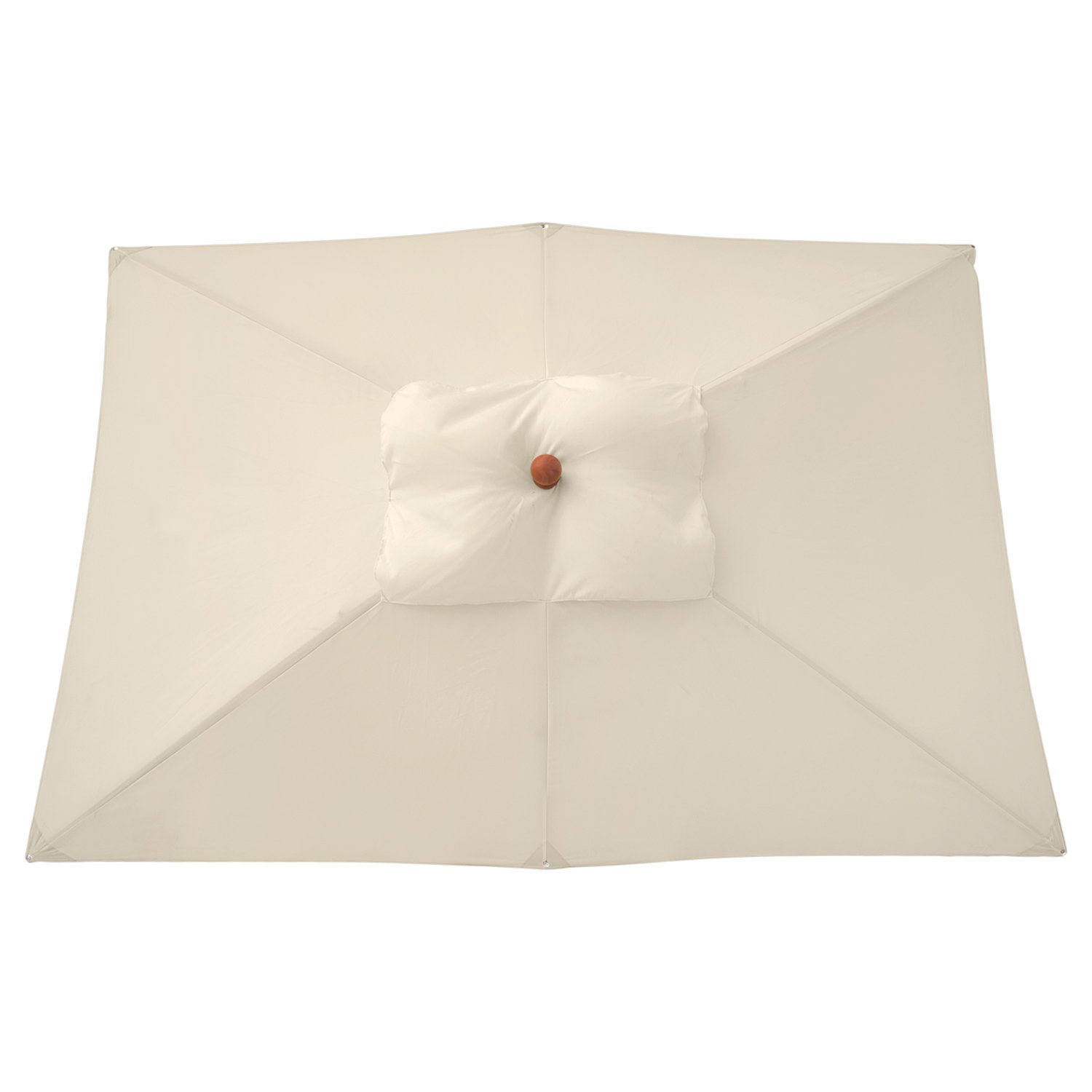 anndora® Sonnenschirm 200 x 300 cm eckig Gartenschirm Knicker wasserabweisend - mit Knickgelenk Natural