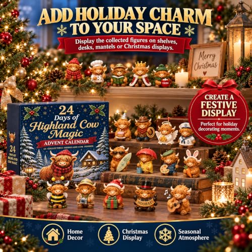 24 Days of 3D Highland Cow Magic Advent Calendar 2026 Christmas - image 6