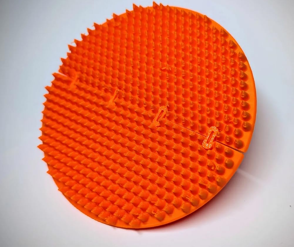 3D-Printed Hair Comb with Eco-Friendly Material (Orange)