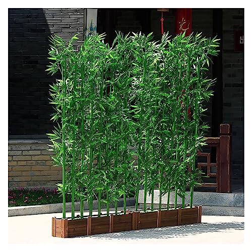 Divisorio artificiale per piante di bambù per sale d'albergo e salotti in fattoria, altezza 1,9 m, divisorio decorativo da parete per piante finte (colore: confezione da 20)