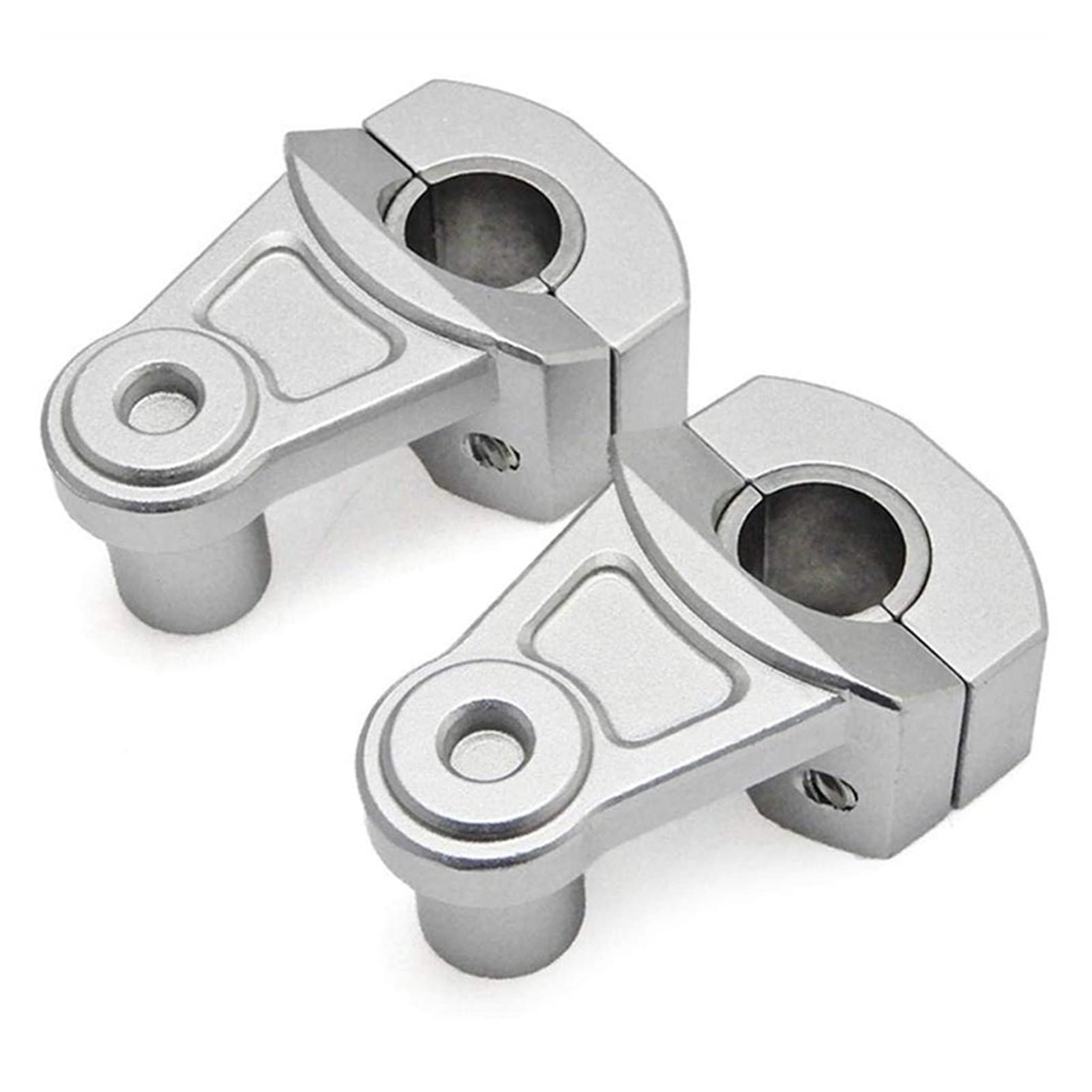 Für Yamaha Für YZF R1 R3 R6 Universal 22 mm 28 mm Motorrad Lenkerklemmen Erhöhte Lenker Lenkererhöhung Motorrad Lenker Erhöhung (Farbe: Silber)