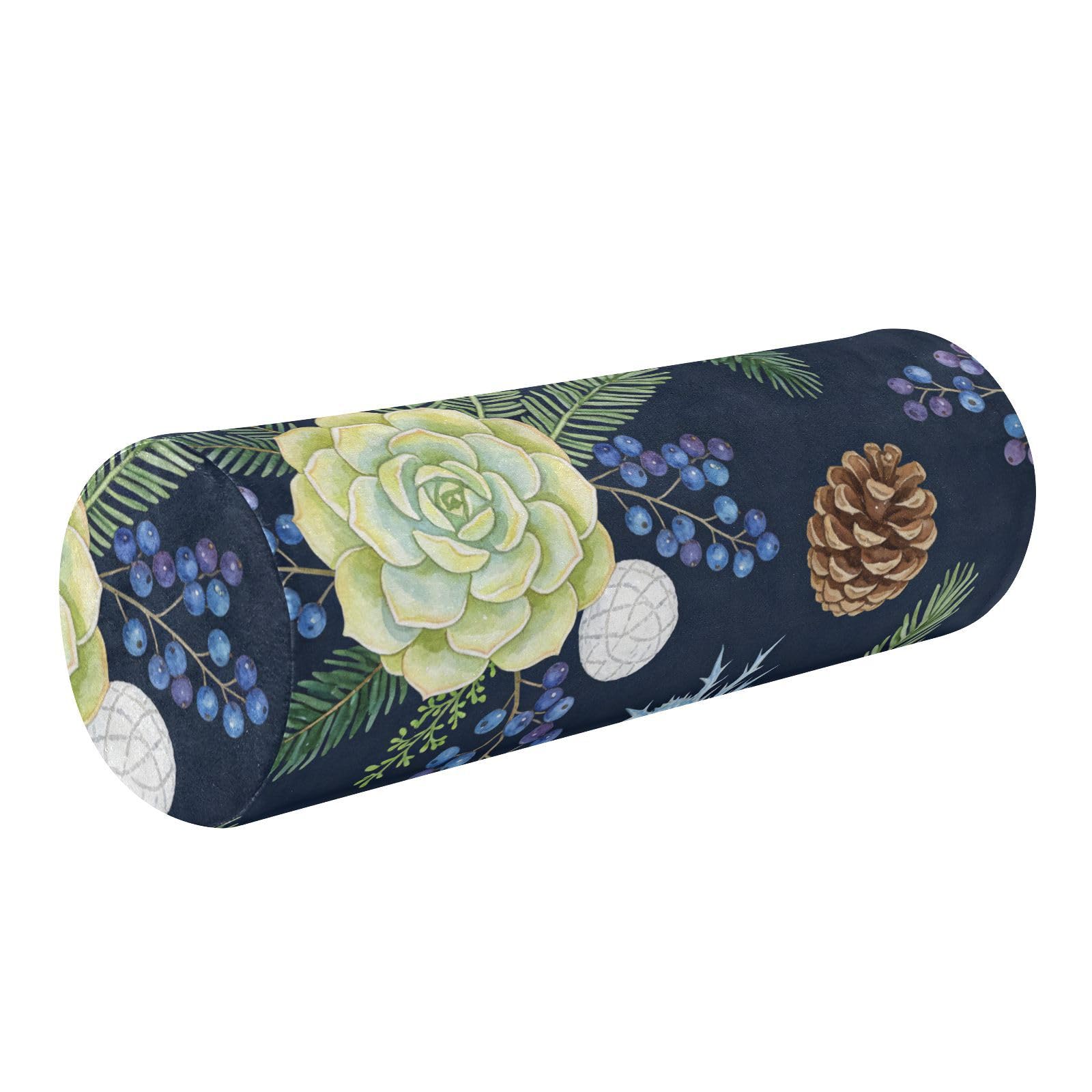 Housse de coussin cylindrique William Morris verte motif floral rétro pour décoration salon
