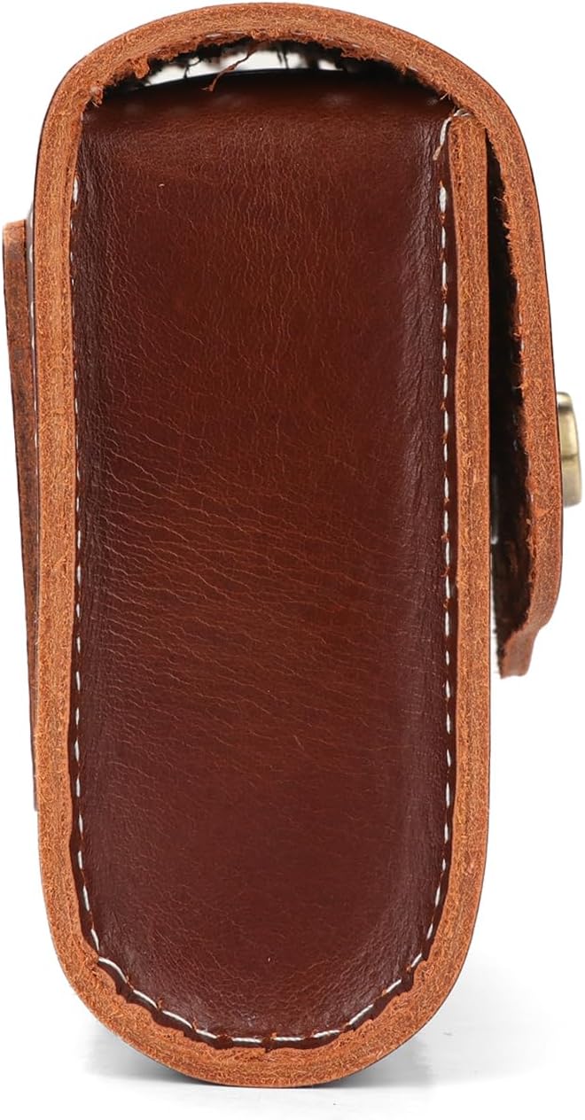 TOURBON Leather Ammo Holder Cartridge Pouch for .22 22LR .38 .45 9mm, Speed Strips Pouch with Belt Slot - Image 3