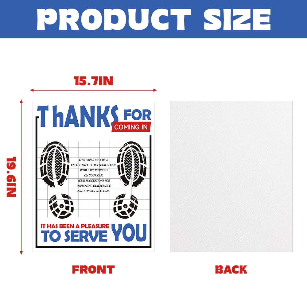 100Pcs Paper Floor Mats Detailing for Car Disposable Kraft Paper Mats Automotive Covers Protector for Vehicle — view 2