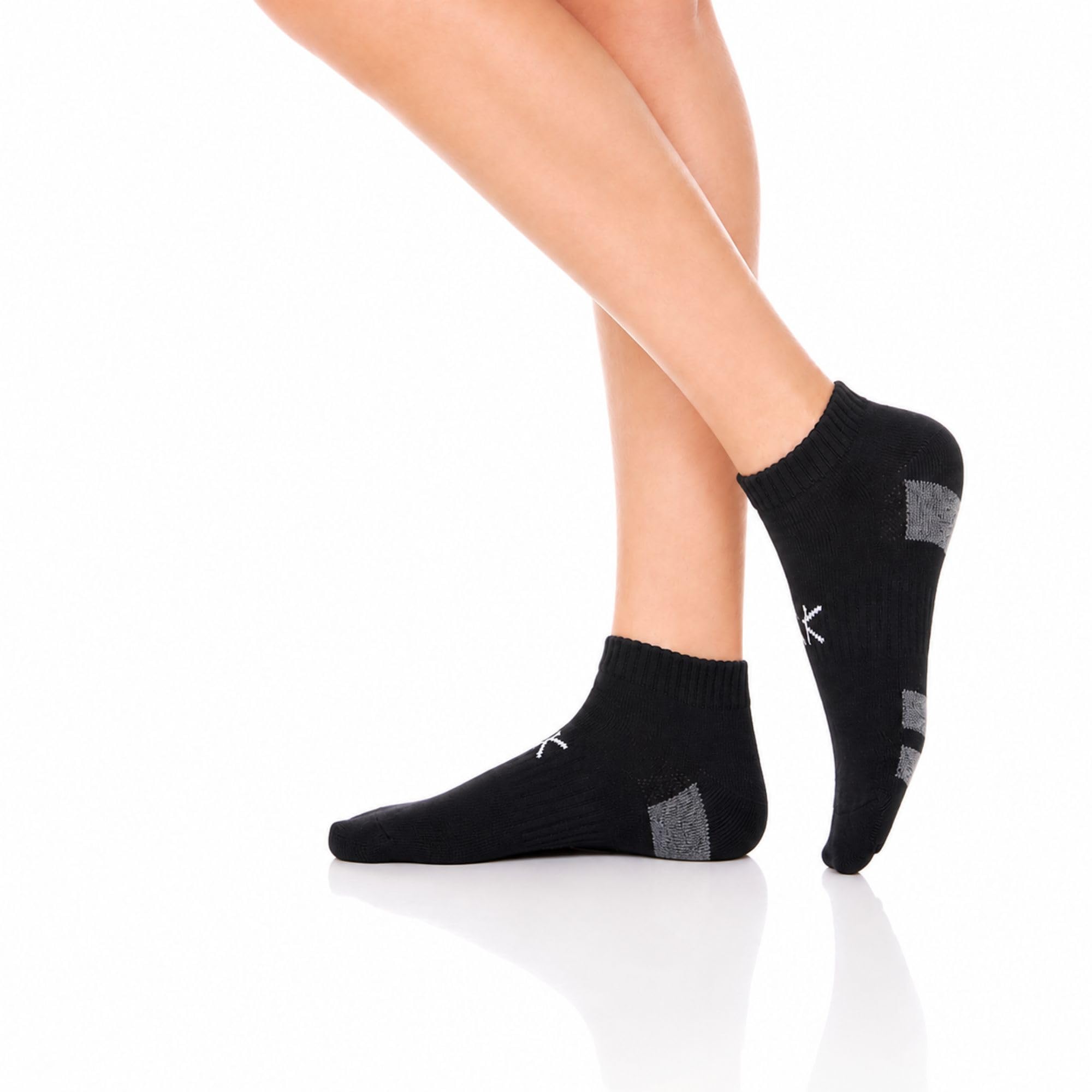 KONY 6 pares de calcetines deportivos de algodón grueso acolchados de corte bajo al tobillo para mujer, malla Air-Cross, calcetines para correr, talla 6-9