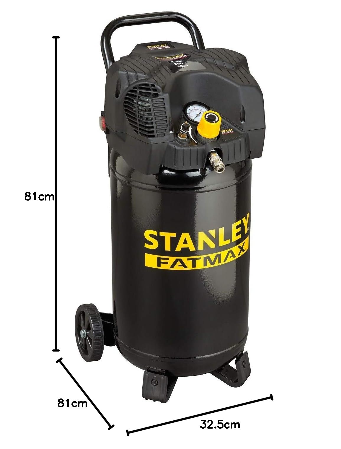 Stanley Compresseur 5L 10Bar - Portable, 180L/min, Gonflage Pneus, Outils Pneumatiques